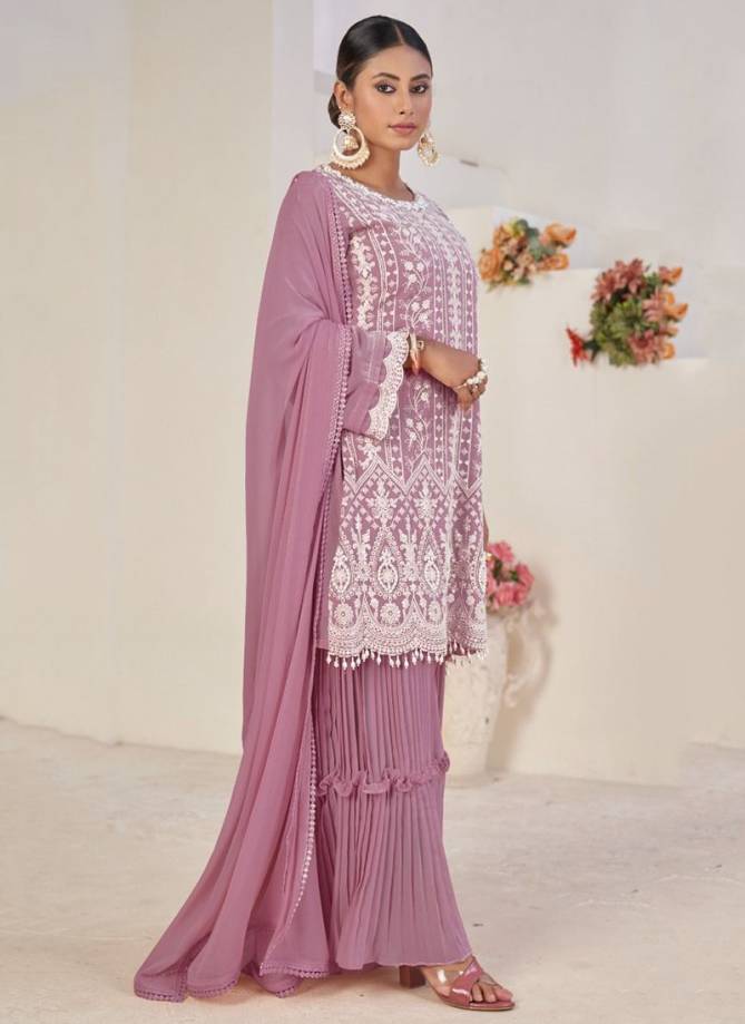 CRAFTED NEEDLE New Latest Designer Formal Wear Georgette Salwar Suit Collection